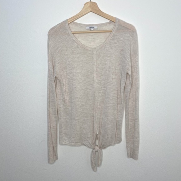 Madewell Tie Front thin sweater - Picture 3 of 7